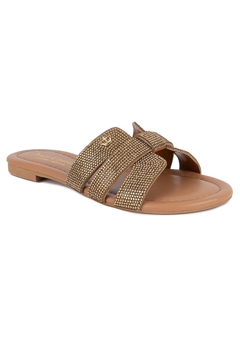 Juicy Couture Women's Zimie Slip-On Flat Sandals - Cognac/Bronze