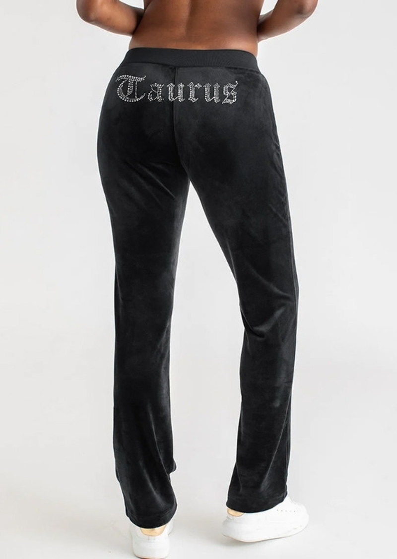 Juicy Couture Juicy Pant With Zodiac Bling - Liquorice taurus silver