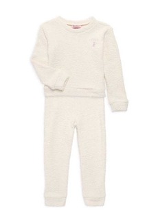 Juicy Couture Little Girl&#8217;s 2-Piece Bouclé Sweatshirt & Pants Set