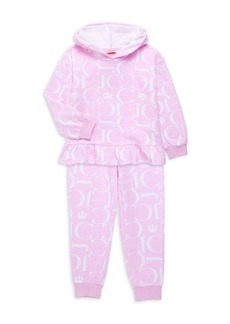 Juicy Couture ​Little Girl&#8217;s 2-Piece Fleece Peplum Hoodie & Pants Set