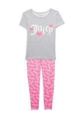 Juicy Couture Little Girl&#8217;s & Girl&#8217;s 2-Piece Logo T-Shirt & Pants Sleep Set