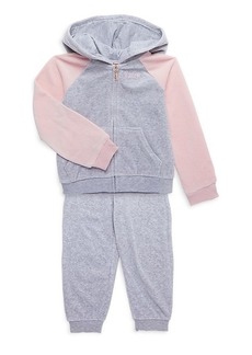 Juicy Couture Little Girl's 2-Piece Colorblock Hoodie & Joggers Set