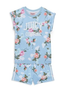 Juicy Couture Little Girl's 2-Piece Floral Top & Shorts Set