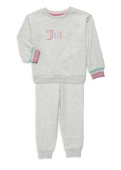 Juicy Couture Little Girl's 2 Piece Logo Sweatshirt & Joggers Set
