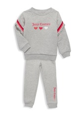 Juicy Couture Little Girl's 2-Piece Logo Sweatshirt & Joggers Set