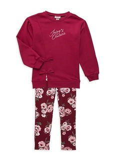 Juicy Couture Little Girl's 2-Piece Sweatshirt & Floral Leggings Set