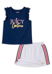 Juicy Couture Little Girl's 2-Piece Tank Top & Skorts Set