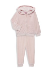 Juicy Couture Little Girl's 2-Piece Velour Hoodie & Joggers Set