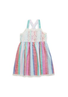 Juicy Couture Little Girl's Striped & Lace A Line Dress