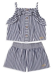 Juicy Couture Little Girl's Striped Top & Shorts 2-Piece Set
