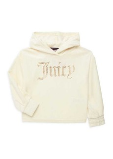 Juicy Couture Little Girl's Studded Logo Velour Hoodie