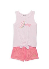 Juicy Couture Little Gir's 2-Piece Logo Shorts & Top Set
