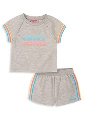 Juicy Couture Little Kid's T-Shirt & Shorts 2-Piece Set