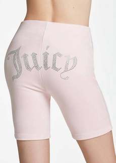 Juicy Couture Long Biker Short In Charming Pink