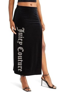Juicy Couture Maxi Skirt with Slit and Bling