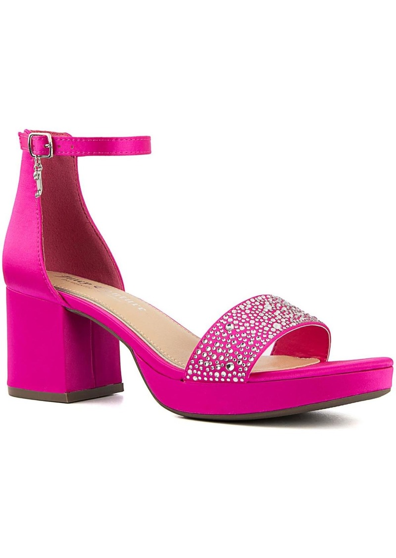Juicy Couture Nelly Womens Ankle Strap Open Toe Block Heel