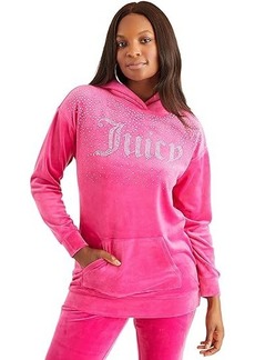 Juicy Couture Ombre Long Drop Shoulder Hoodie with Bling