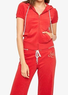 Juicy Couture Rope Microterry Robertson Short Sleeve Jacket In Rugby