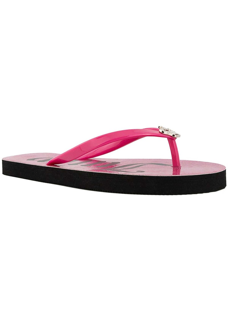 Juicy Couture Slene Womens Embellished Rubber Flip-Flops