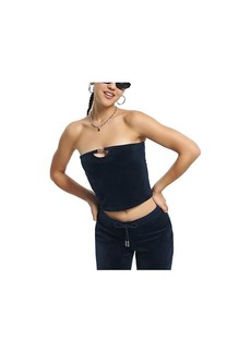 Juicy Couture Solid Long Tube Top With Hardware