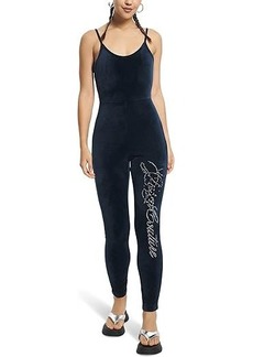 Juicy Couture Strappy Jumpsuit With Fitted Leg And Bling