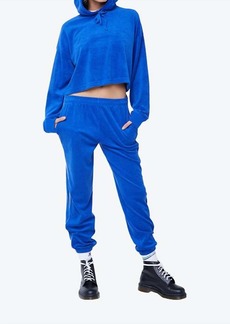 Juicy Couture Surf The Web Micro Terry East Jogger Pant In Blue