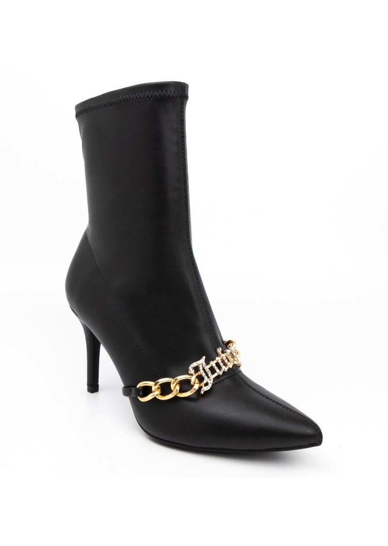 Juicy Couture Tommi Womens Faux Leather Pointed Toe Ankle Boots