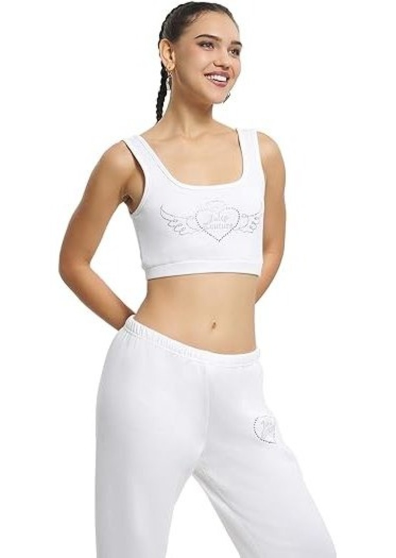 Juicy Couture Vday Fleece Cropped Tank With Hotfix