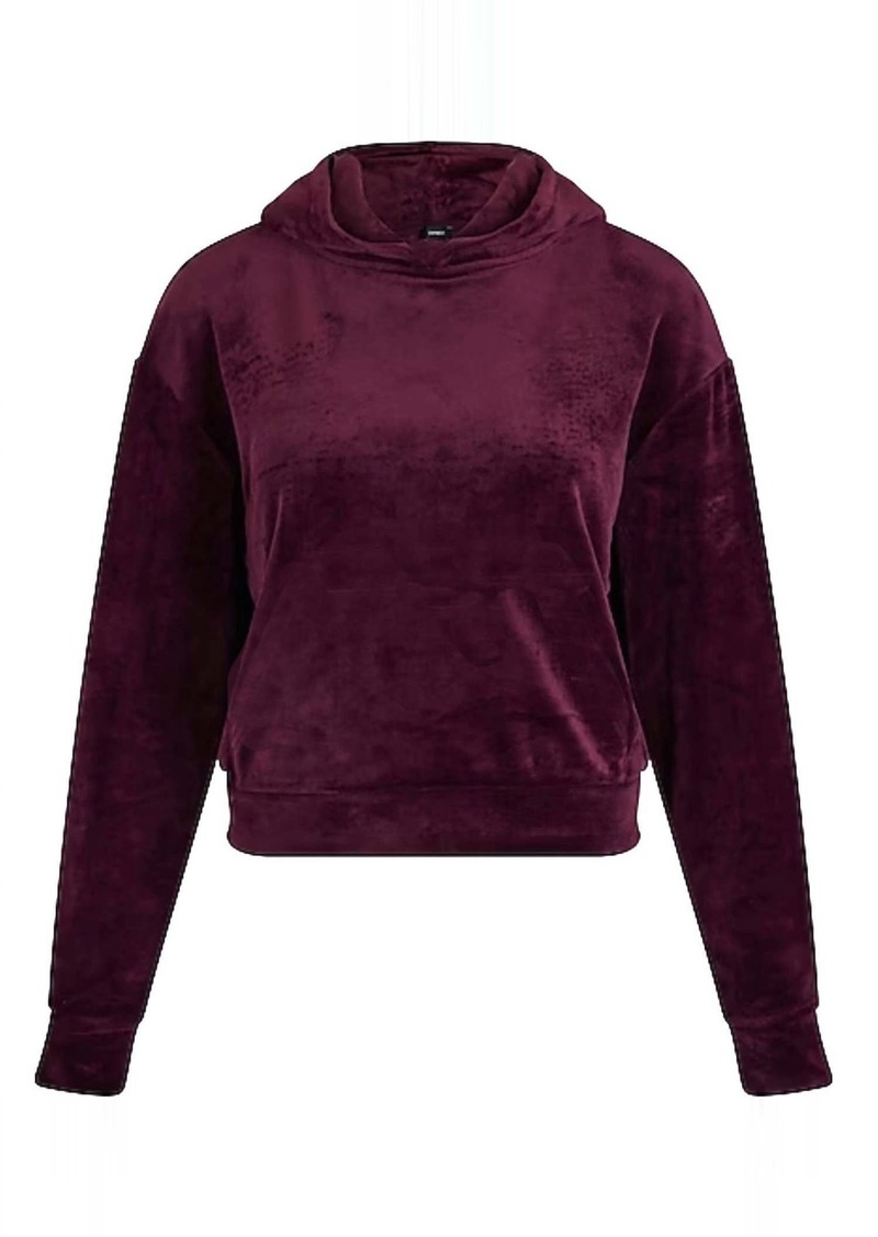 Juicy Couture Velour Cropped Pullover In Purple