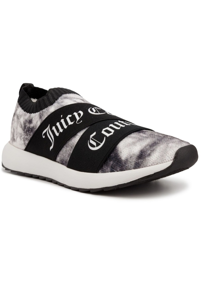 Juicy Couture Women's Annouce Slip-On Sneakers - Black/White Tie Dye