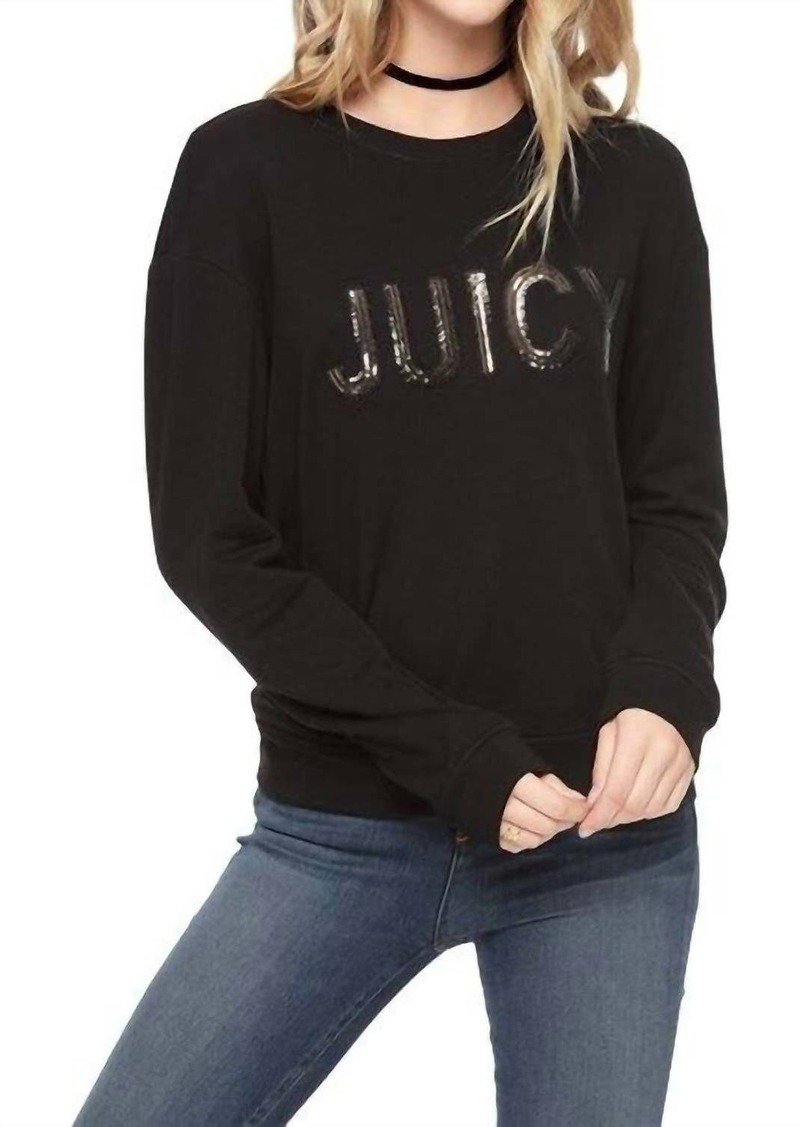 Juicy Couture Women's Cotton Crew Neck Sweatshirt In Black