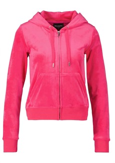 Juicy Couture Women's Tourist Digital Juicy Velour Robertson Jacket Hoodie In Pink