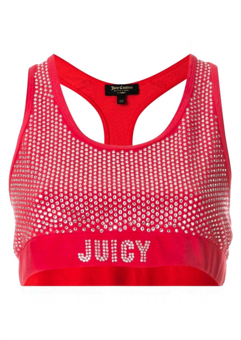 Juicy Couture Women's Velour Sports Bra In Red