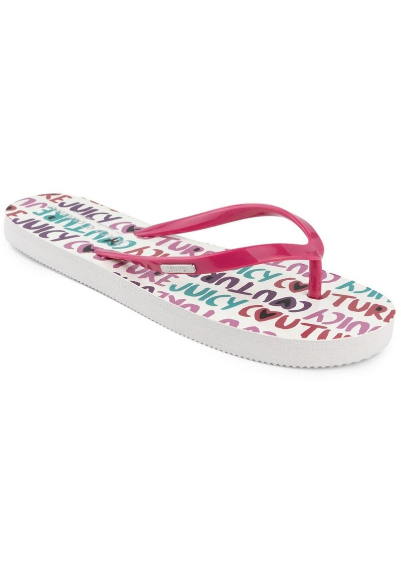 Juicy Couture Zamia Womens Printed Slip On Flip-Flops