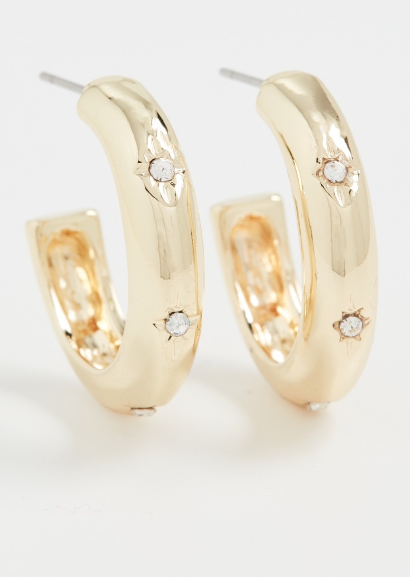 Jules Smith Crystal Studded Hoop Earrings