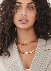Jules Smith Multi Layer Curb And Herringbone Chain Necklace