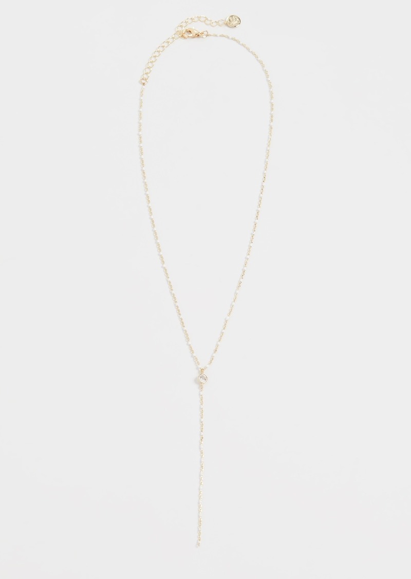 Jules Smith Pearl And Crystal Lariat Necklace