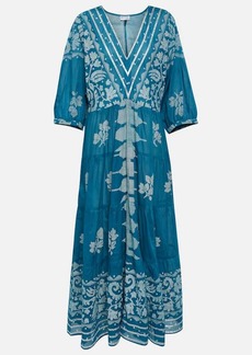 Juliet Dunn Dhaka printed cotton maxi dress