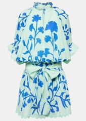 Juliet Dunn Floral cotton shirt dress