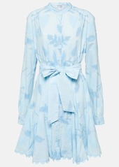 Juliet Dunn Floral cotton shirt dress