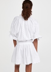 Juliet Dunn Poplin Blouson Dress