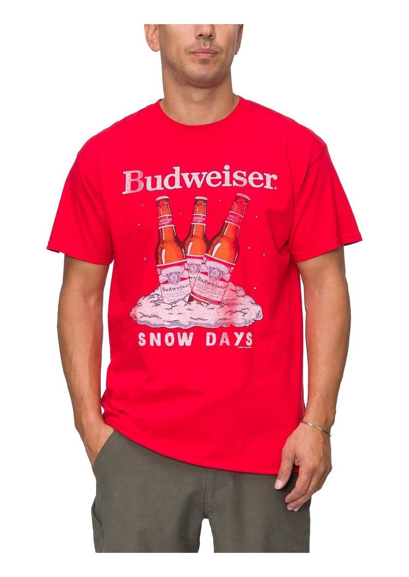 Junk Food Budweiser Mens Cotton Crewneck Graphic T-Shirt