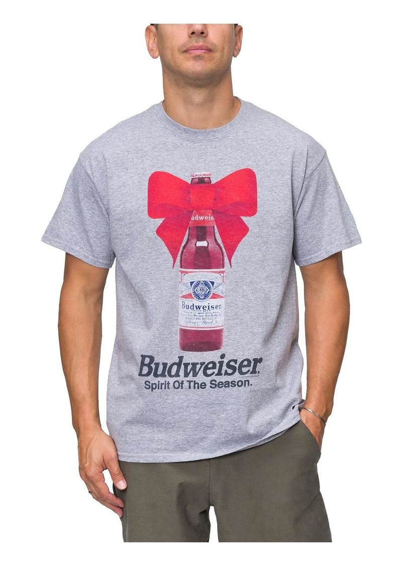 Junk Food Budweiser Mens Crew Neck Short Sleeve Graphic T-Shirt