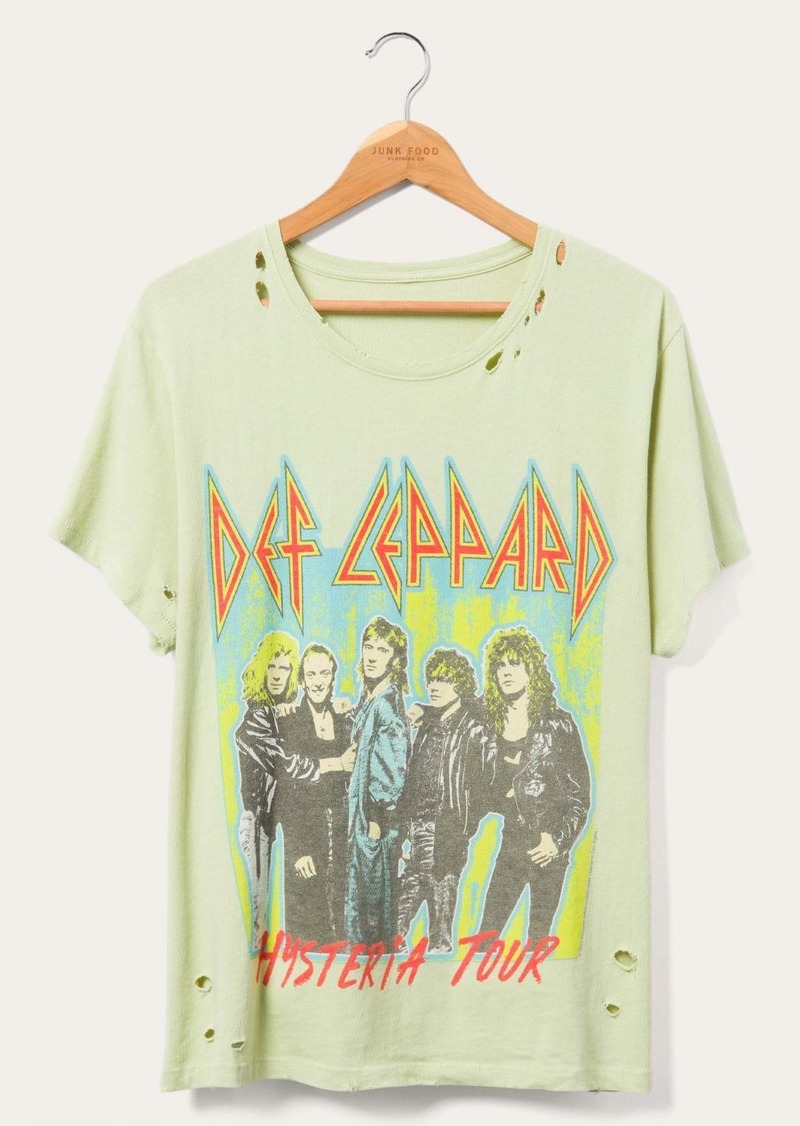 Junk Food Def Leppard Hysteria Tour Vintage Destroy Tee