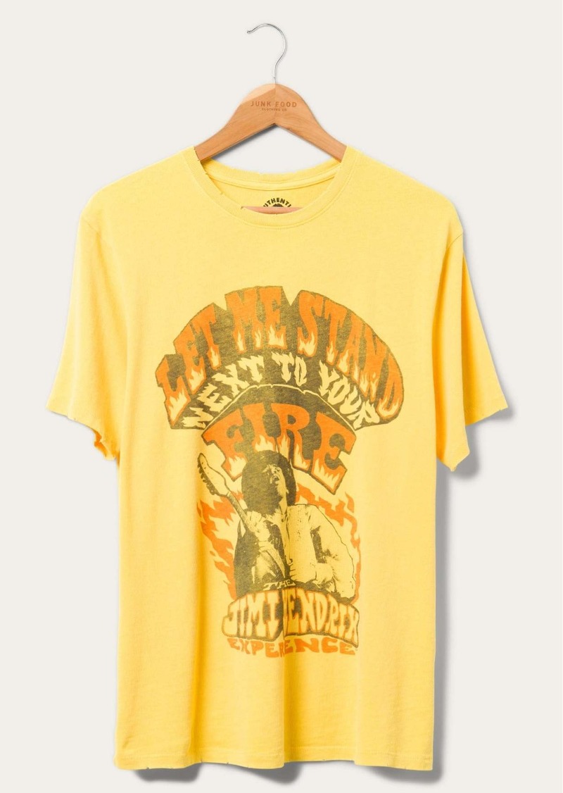 Junk Food Jimi Hendrix Let Me Stand Next To Your Fire Vintage Tee