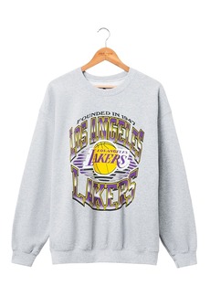 Junk Food Clothing Lakers Chrome Lines Crew Fleece Sweatshirt