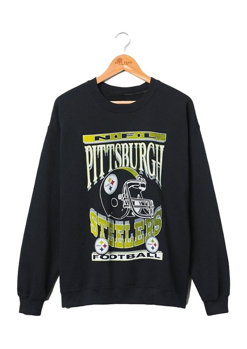 Junk Food Clothing Unisex Nfl Pittsburgh Steelers Helmet Flea Market Crew