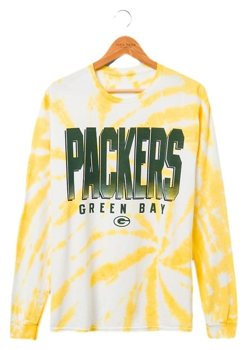 Junk Food Clothing Unisex Nfl Green Bay Packers Game Time Tie Dye Long Sleeve