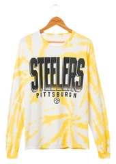 Junk Food Clothing Steelers Game Time Tie Dye Long Sleeve Tee