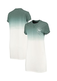 Junk Food Women's Heathered Green and White Green Bay Packers Ombre Tri-Blend T-shirt Dress